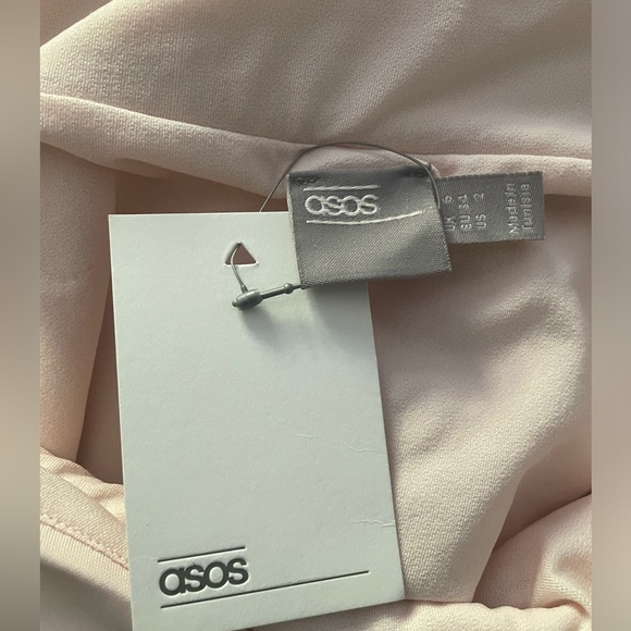 ASOS Bodycon Pink Midi Dress Size 2 - Picture 7 of 7